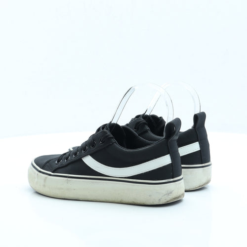 Primark Womens Black Polyester Trainer UK 3 EUR 36