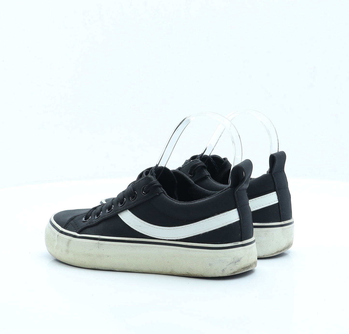 Primark Womens Black Polyester Trainer UK 3 EUR 36