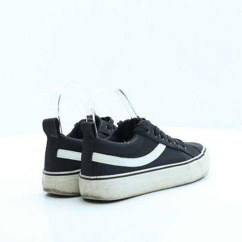 Primark Womens Black Polyester Trainer UK 3 EUR 36