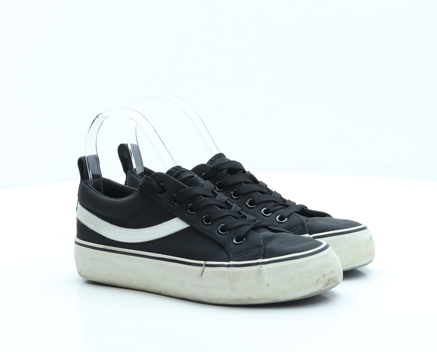 Primark Womens Black Polyester Trainer UK 3 EUR 36