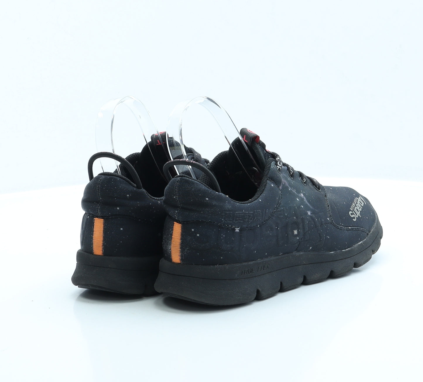 Superdry Womens Black Polyester Trainer UK 5 EUR 38 - Galaxy print
