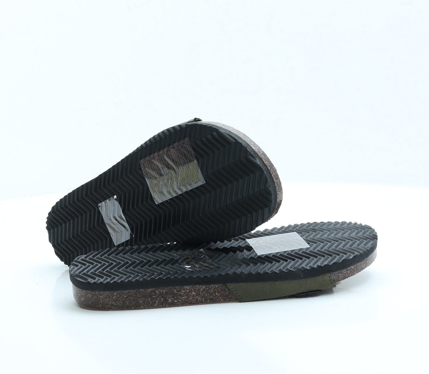 Primark Womens Green Faux Suede Slip On Sandal UK 6 EUR 39 US 8