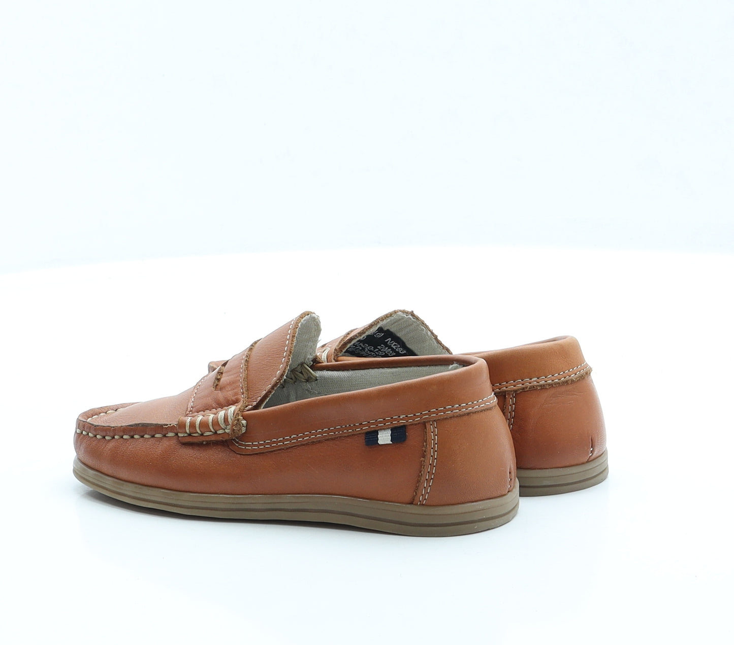 NEXT Boys Brown Faux Leather Loafer Casual UK 10