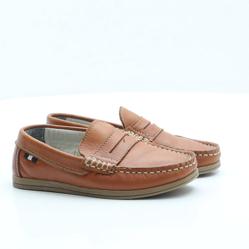 NEXT Boys Brown Faux Leather Loafer Casual UK 10