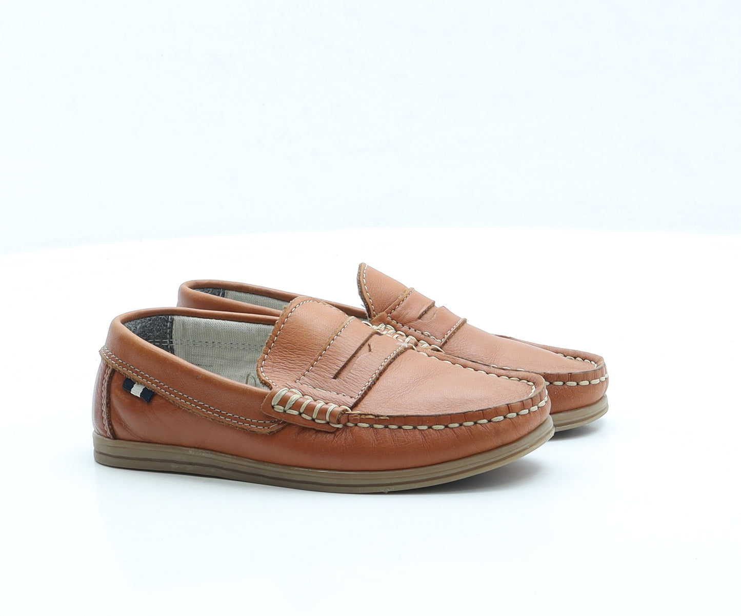 NEXT Boys Brown Faux Leather Loafer Casual UK 10