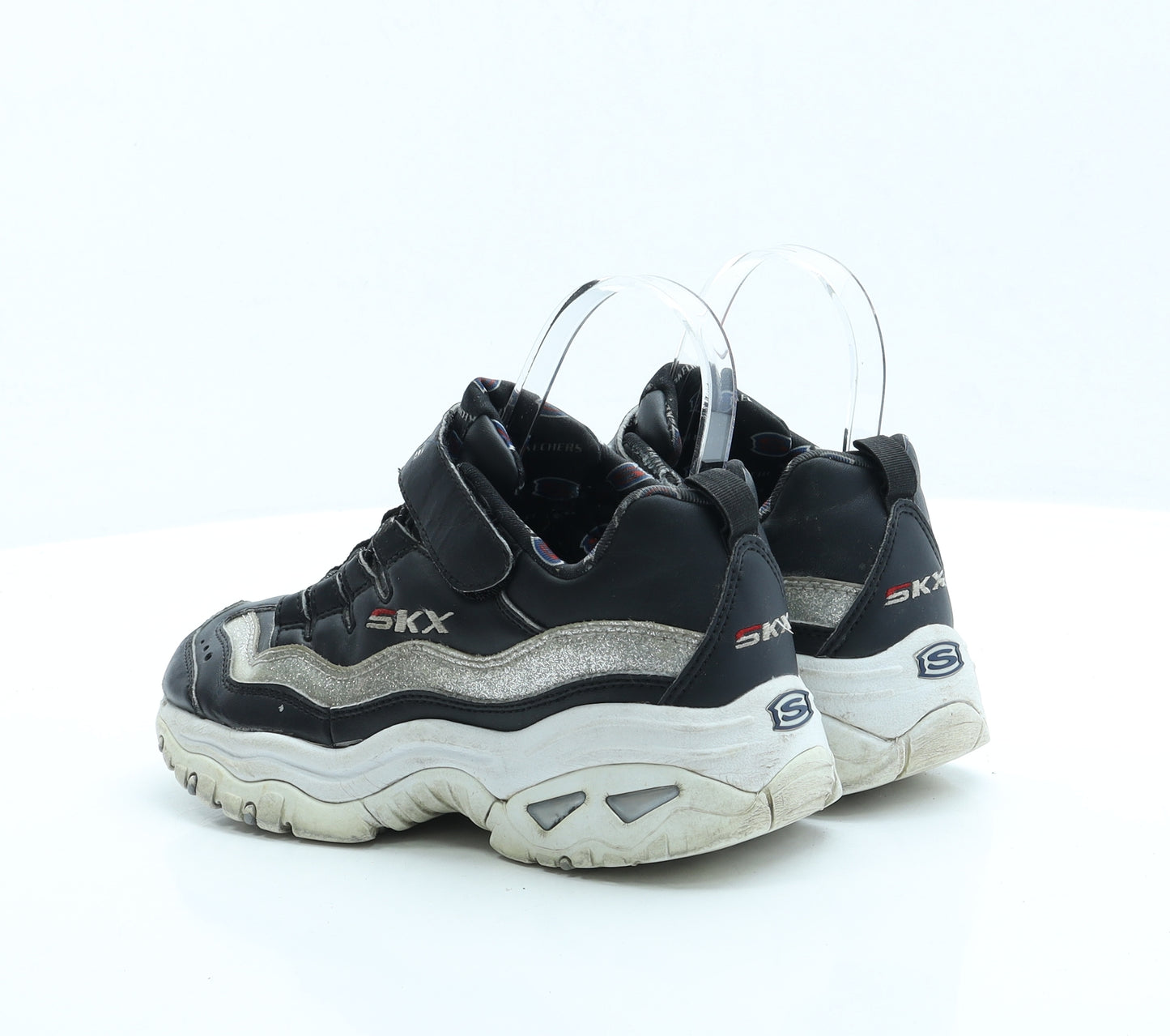 Skechers Girls Black Polyester Trainer UK 1.5