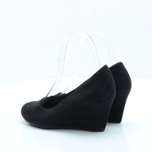 George Womens Black Polyester Court Heel UK 3 EUR 36