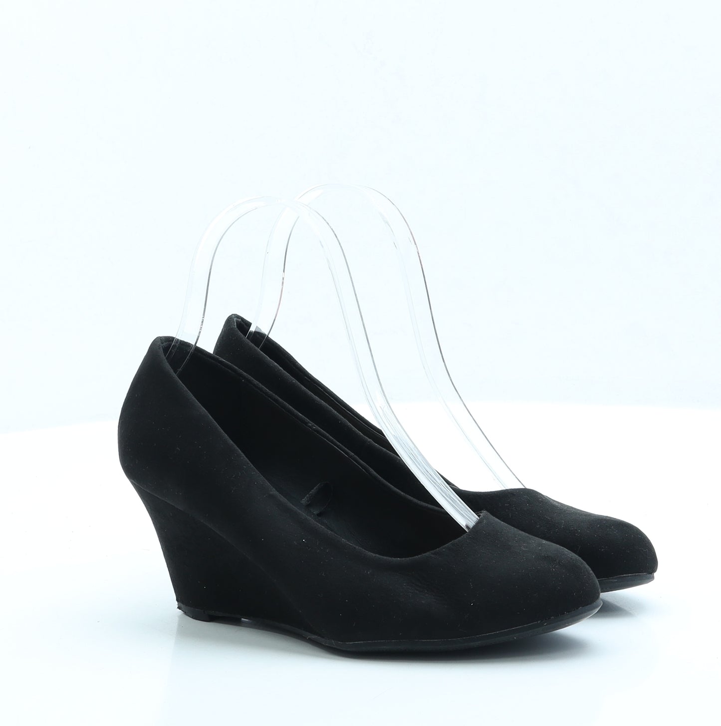 George Womens Black Polyester Court Heel UK 3 EUR 36