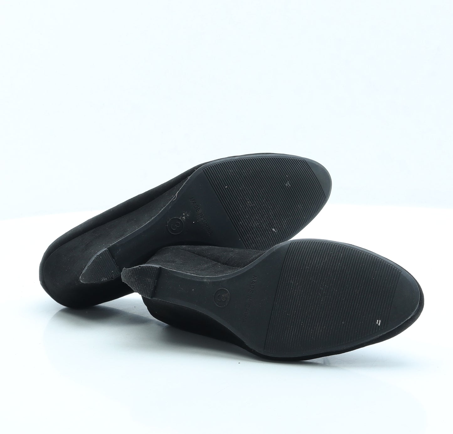 George Womens Black Polyester Court Heel UK 3 EUR 36