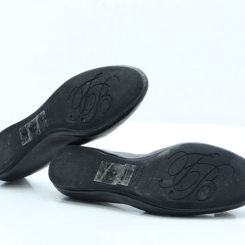 Ted Baker Womens Black Faux Leather Ballet Flat UK 7