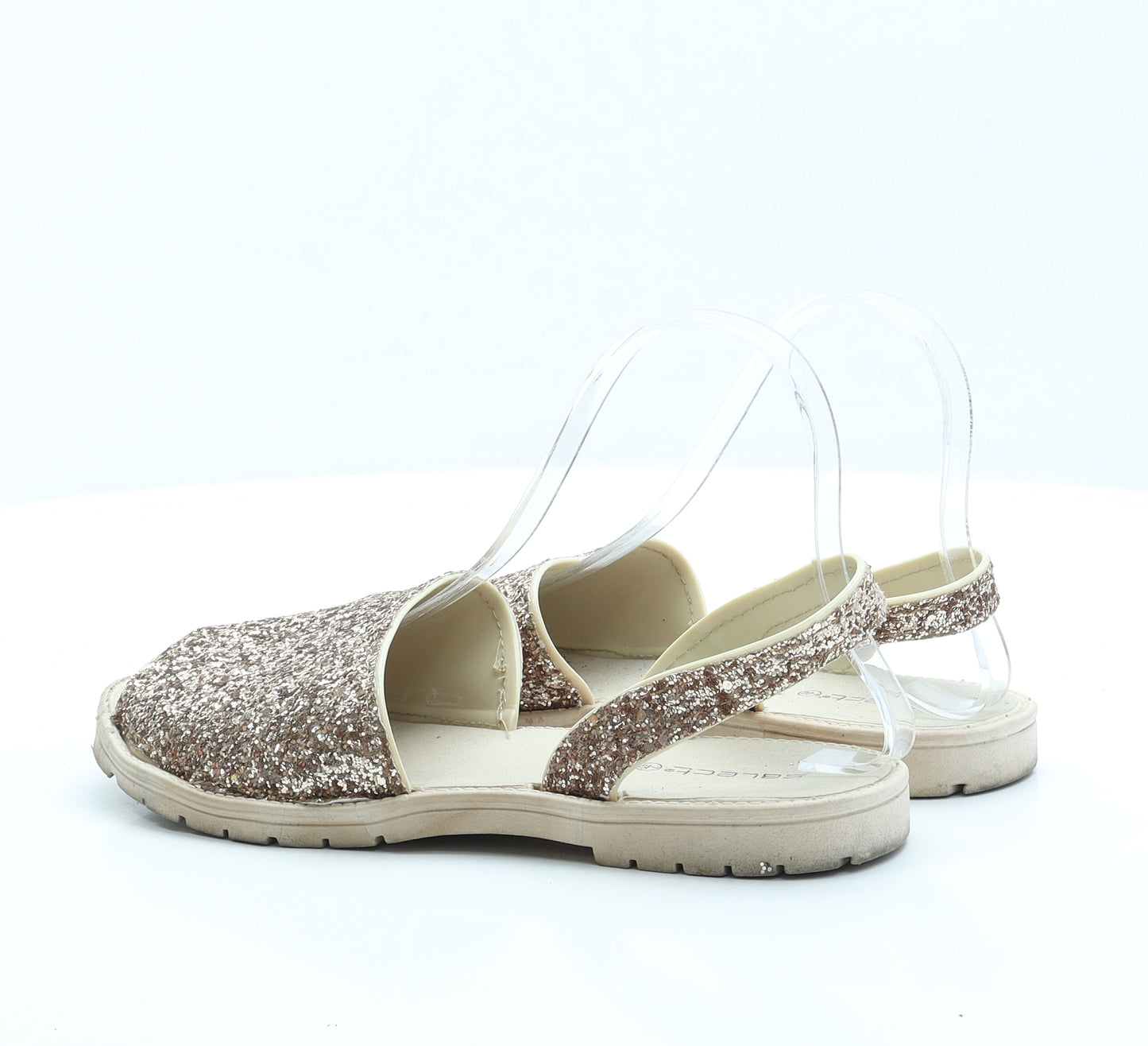 Select Womens Gold Polyester Slingback Sandal UK 7 EUR 40