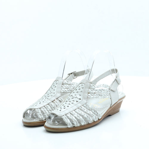 Remonte Womens Ivory Faux Leather Slingback Sandal UK 3.5
