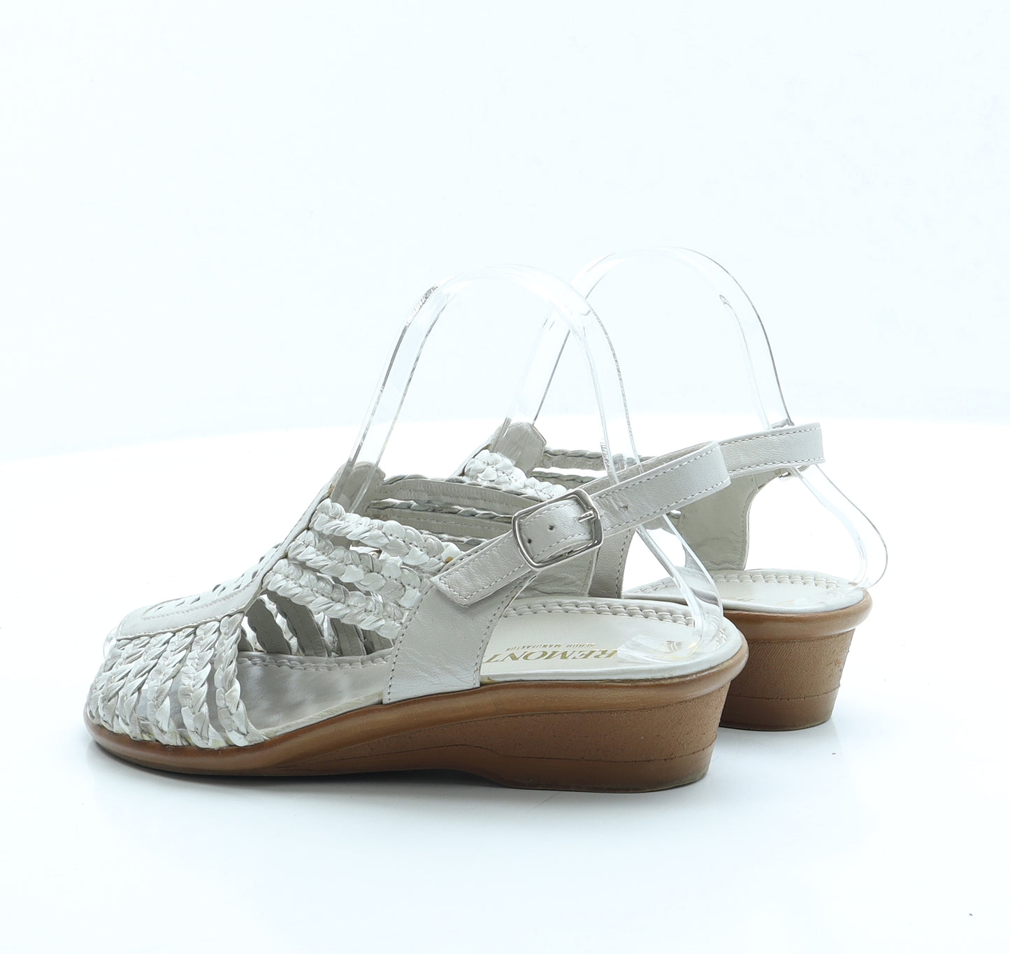 Remonte Womens Ivory Faux Leather Slingback Sandal UK 3.5