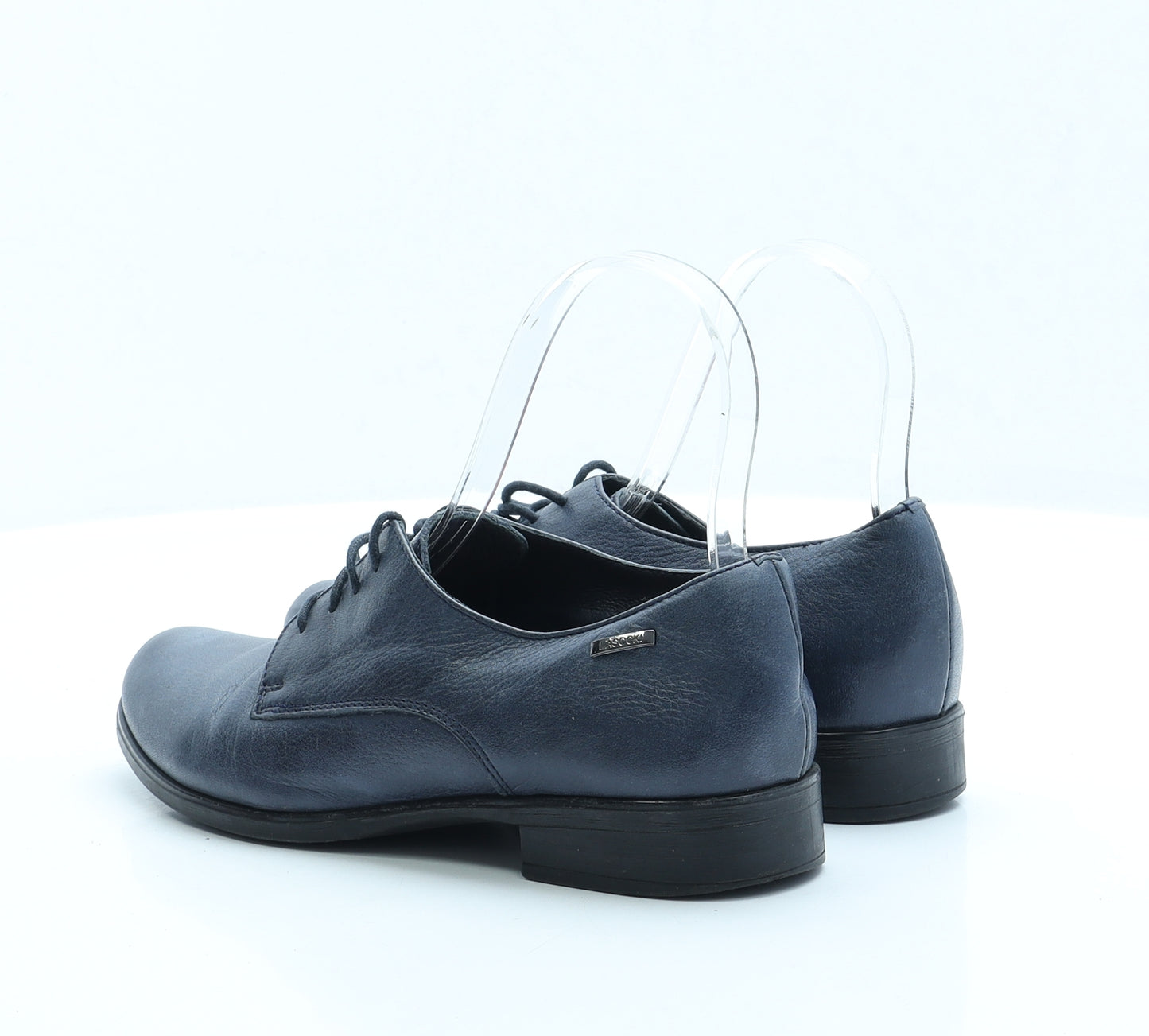 Preworn Womens Blue Leather Flat UK 3 EUR 36