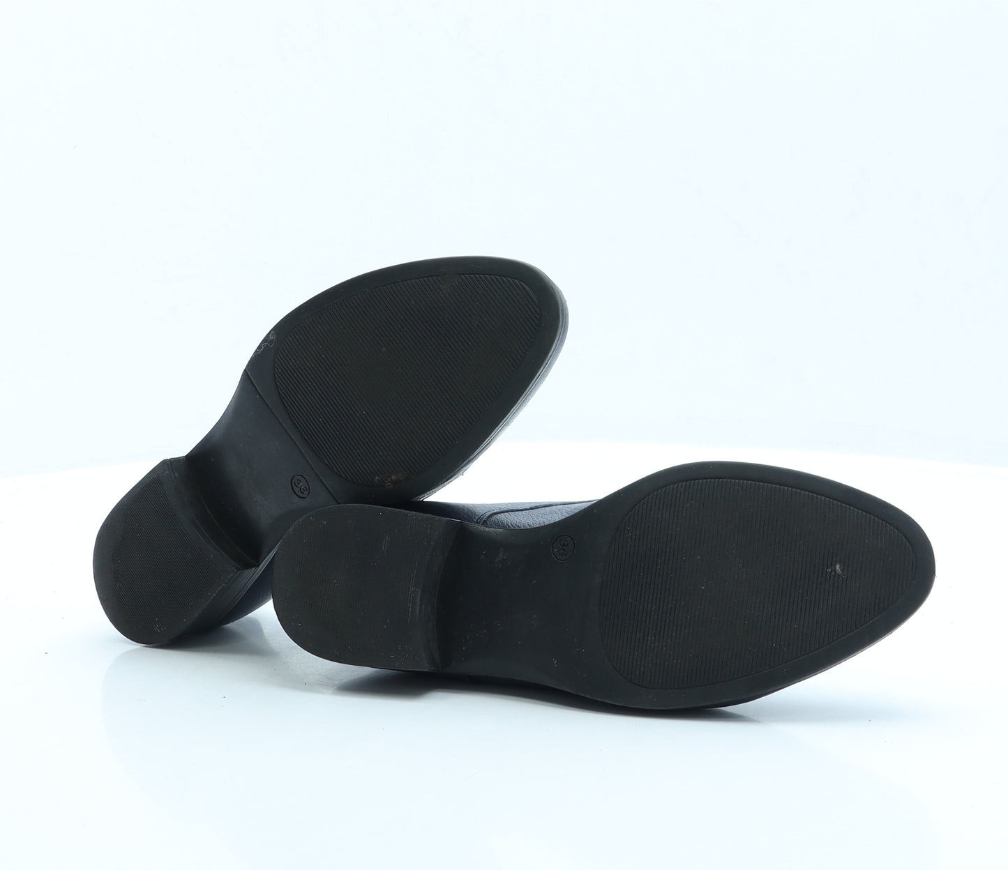 Preworn Womens Blue Leather Flat UK 3 EUR 36