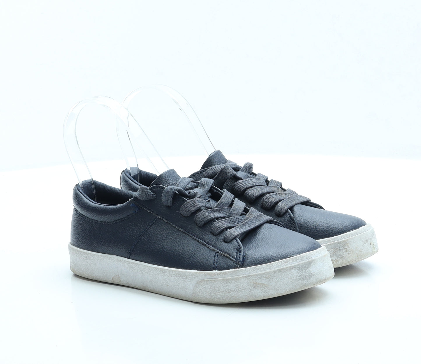 NEXT Boys Blue Faux Leather Trainer UK 1