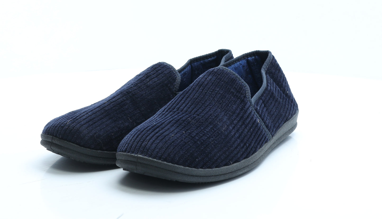 Marks and Spencer Mens Grey Polyester Loafer Slipper UK 9