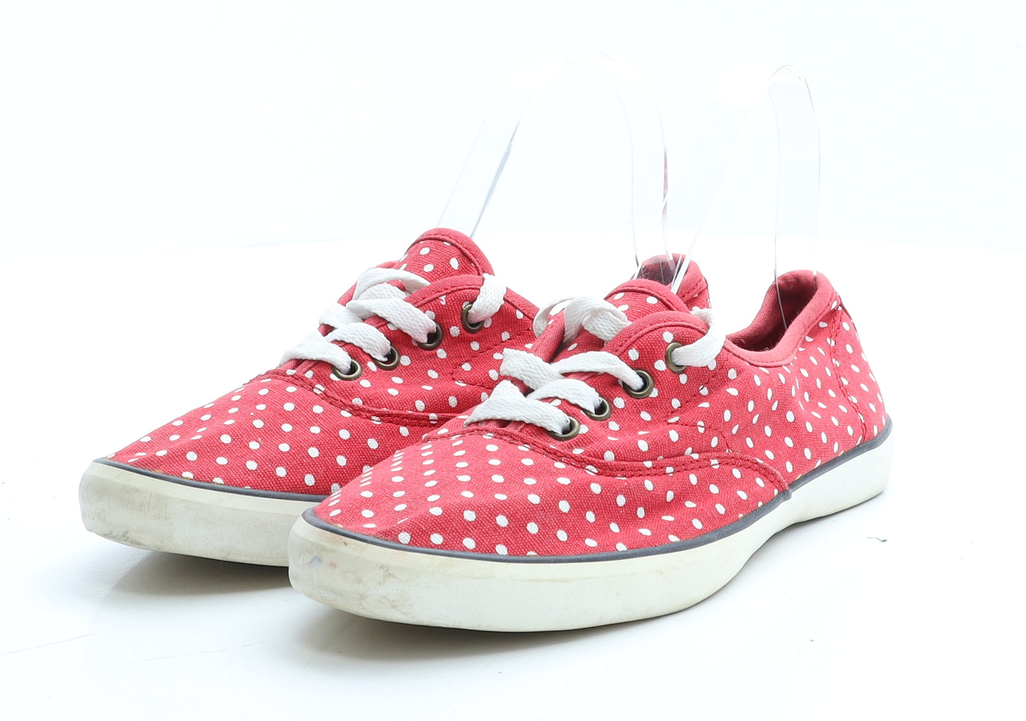 Preworn Womens Red Polka Dot Polyester Trainer UK 6 EUR 39