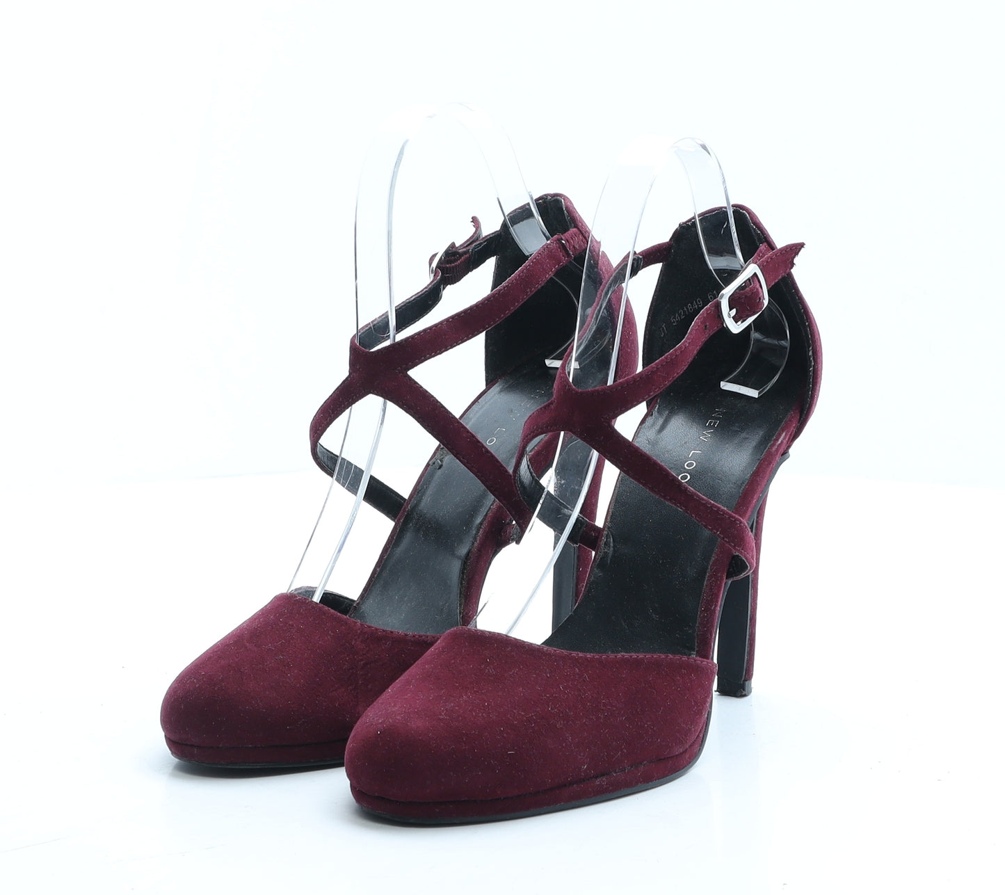New Look Womens Red Polyamide Strappy Heel UK 5 EUR 38