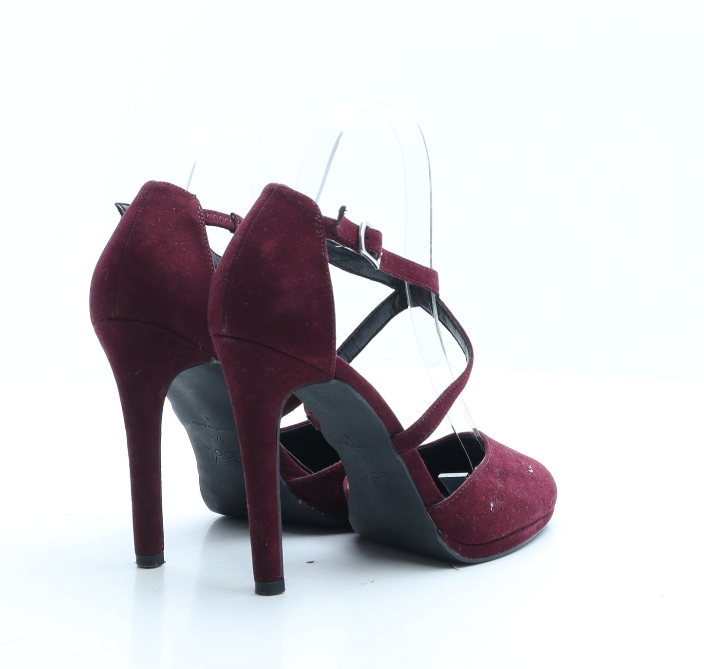 New Look Womens Red Polyamide Strappy Heel UK 5 EUR 38