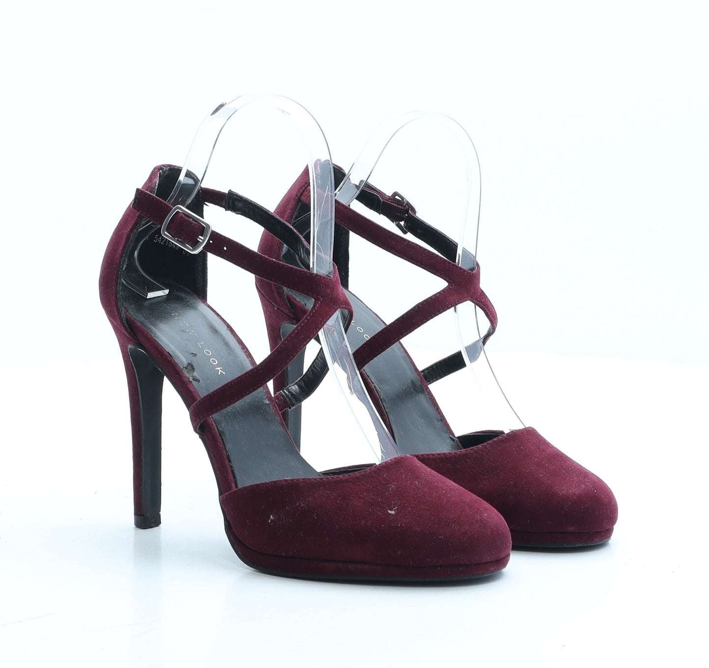 New Look Womens Red Polyamide Strappy Heel UK 5 EUR 38