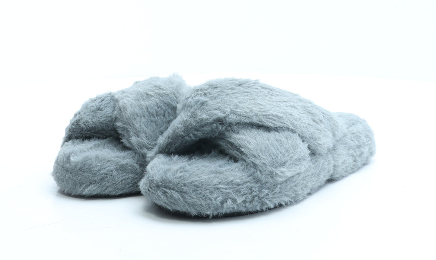 SHE&IN Womens Grey Polyester Slider Slipper UK