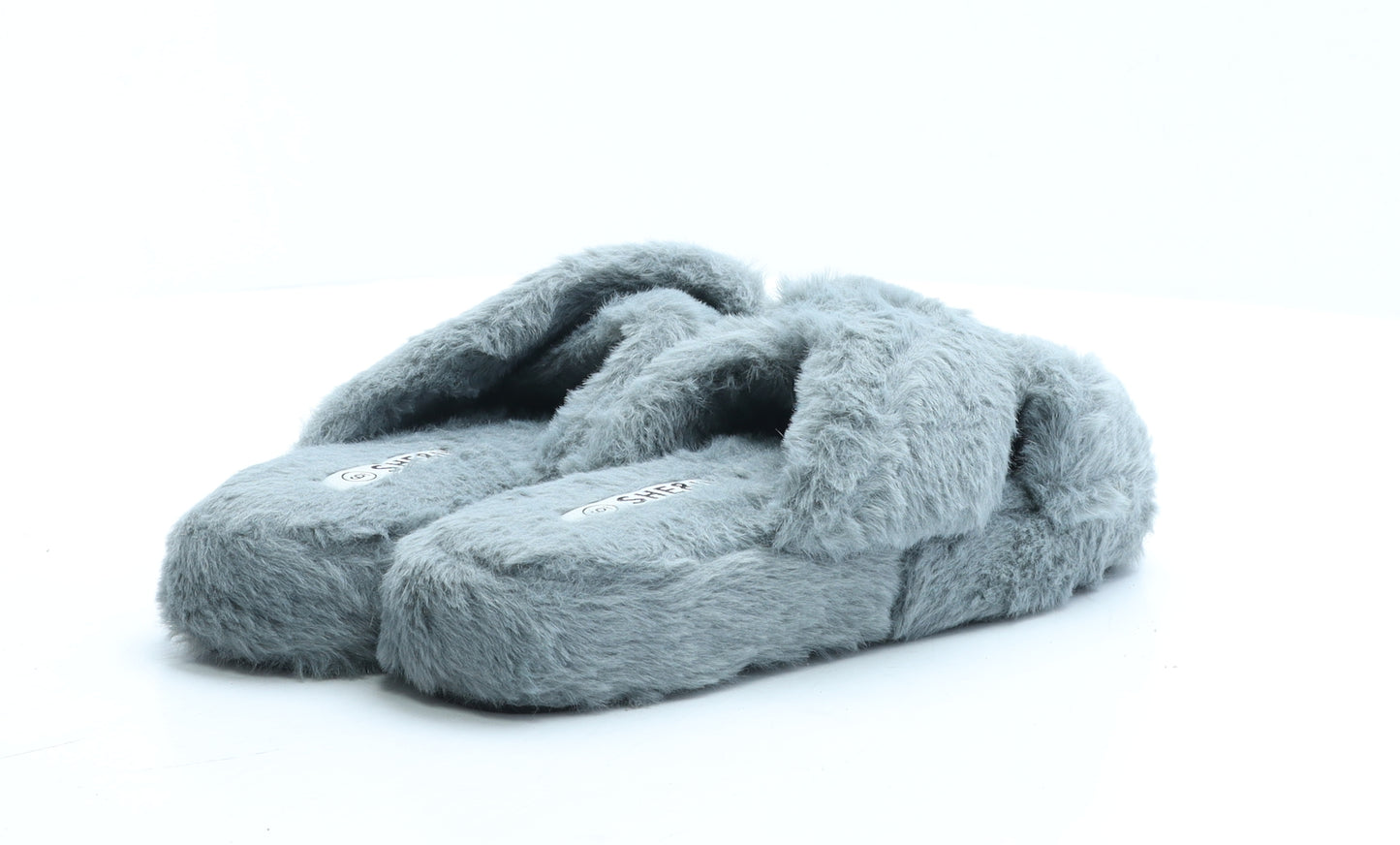 SHE&IN Womens Grey Polyester Slider Slipper UK