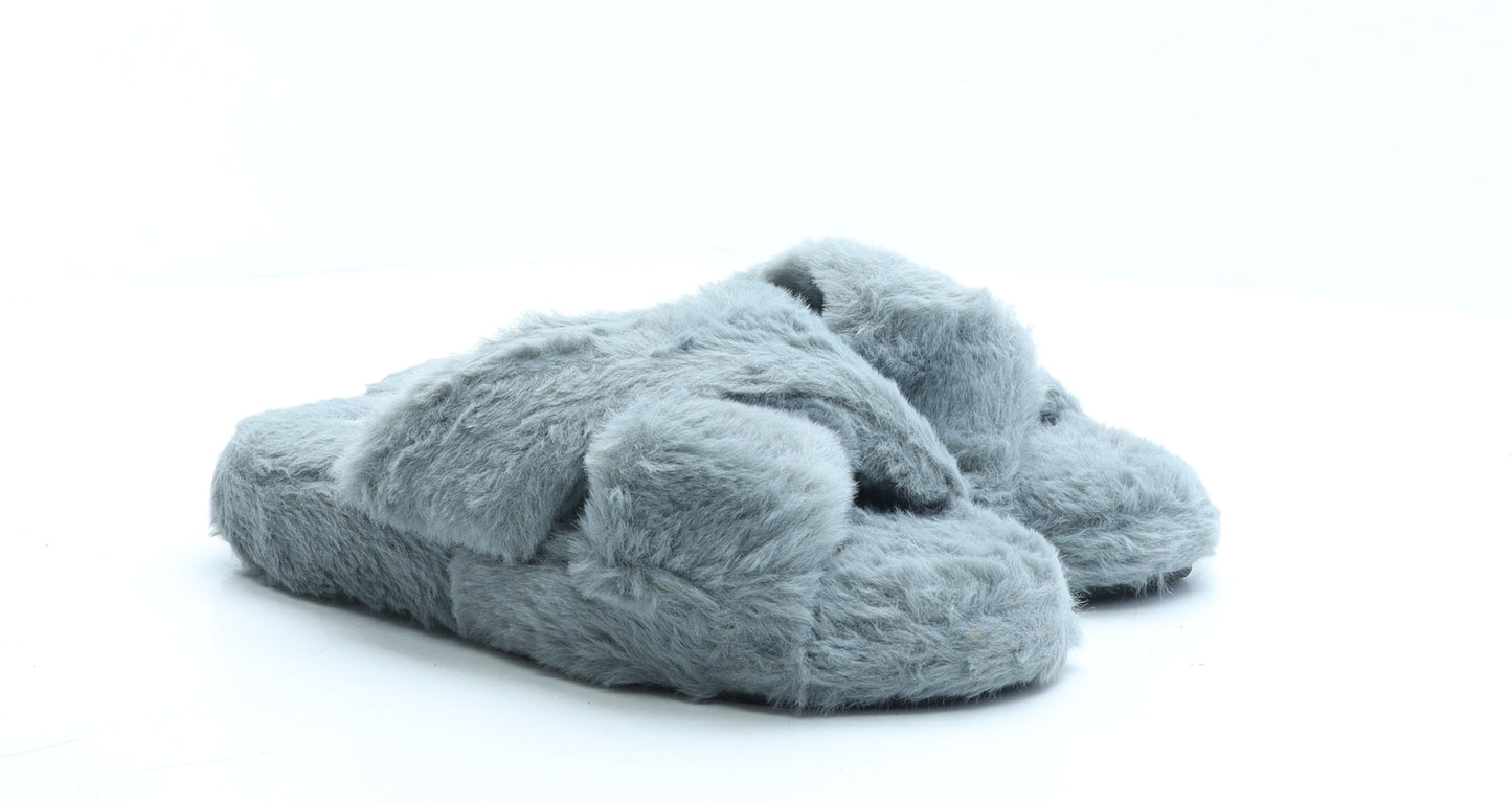 SHE&IN Womens Grey Polyester Slider Slipper UK