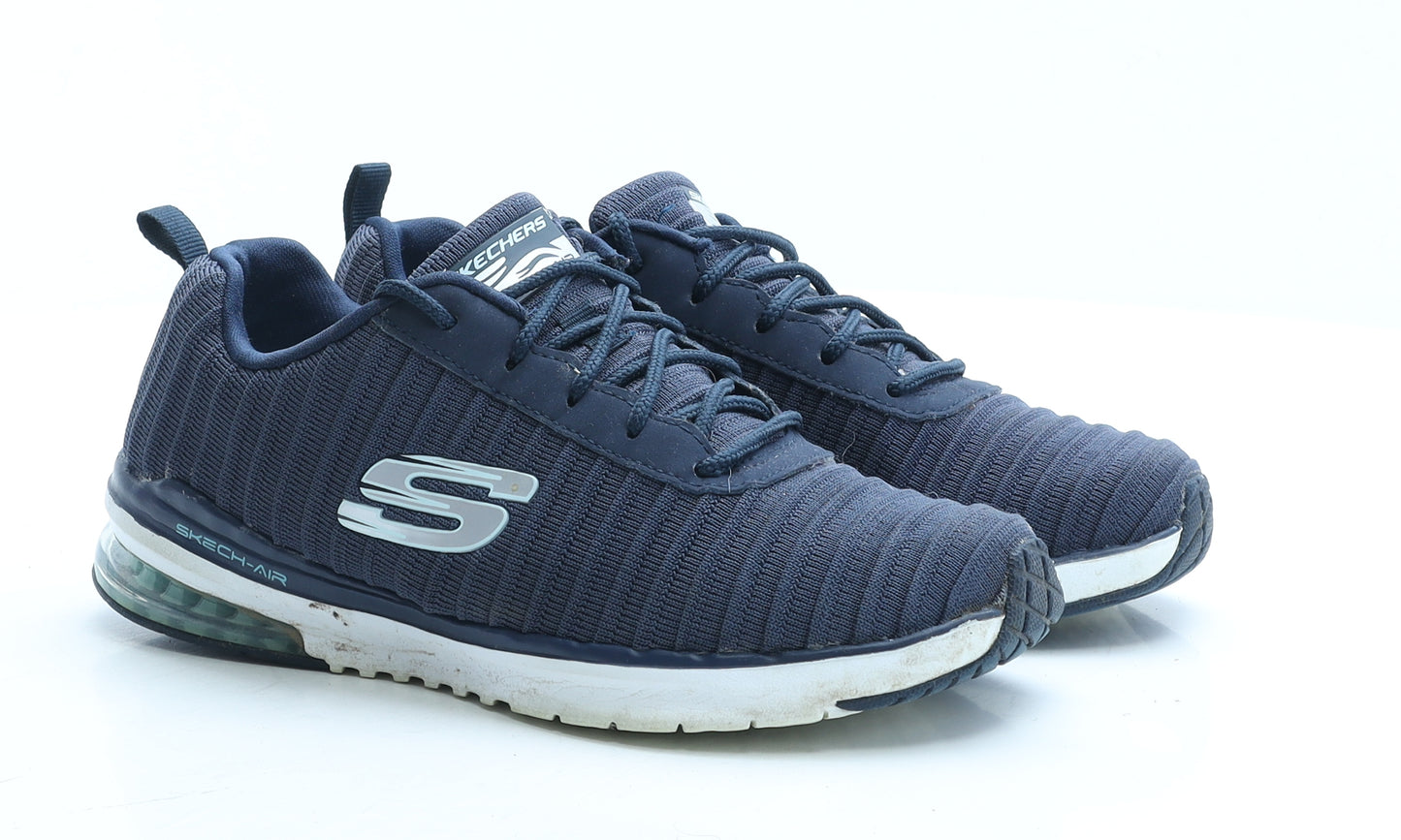 Skechers Boys Blue Polyester Trainer UK 3 EUR 36