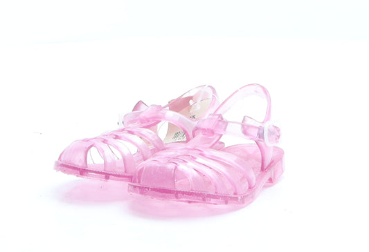 Primark Girls Pink Rubber Gladiator Sandal UK 3