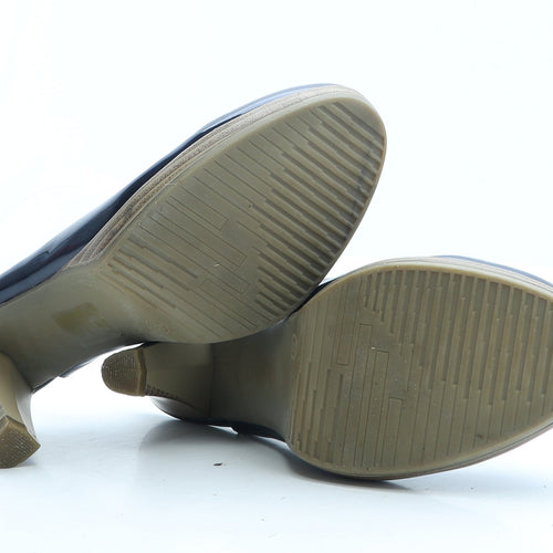 Good For the Sole Womens Blue Vinyl Slingback Heel UK 6 EUR 39