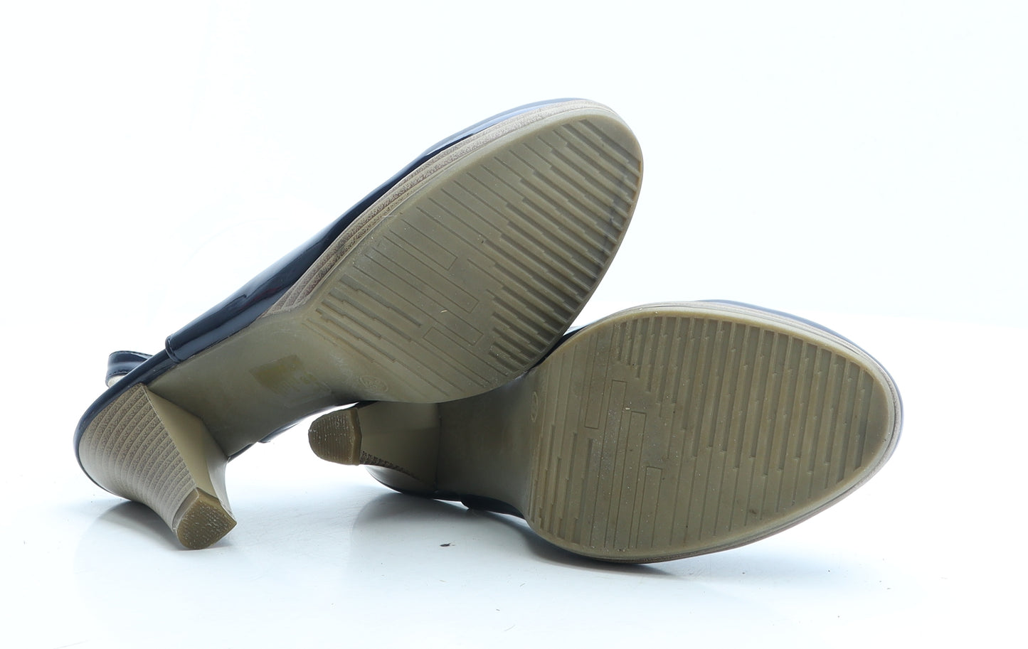 Good For the Sole Womens Blue Vinyl Slingback Heel UK 6 EUR 39