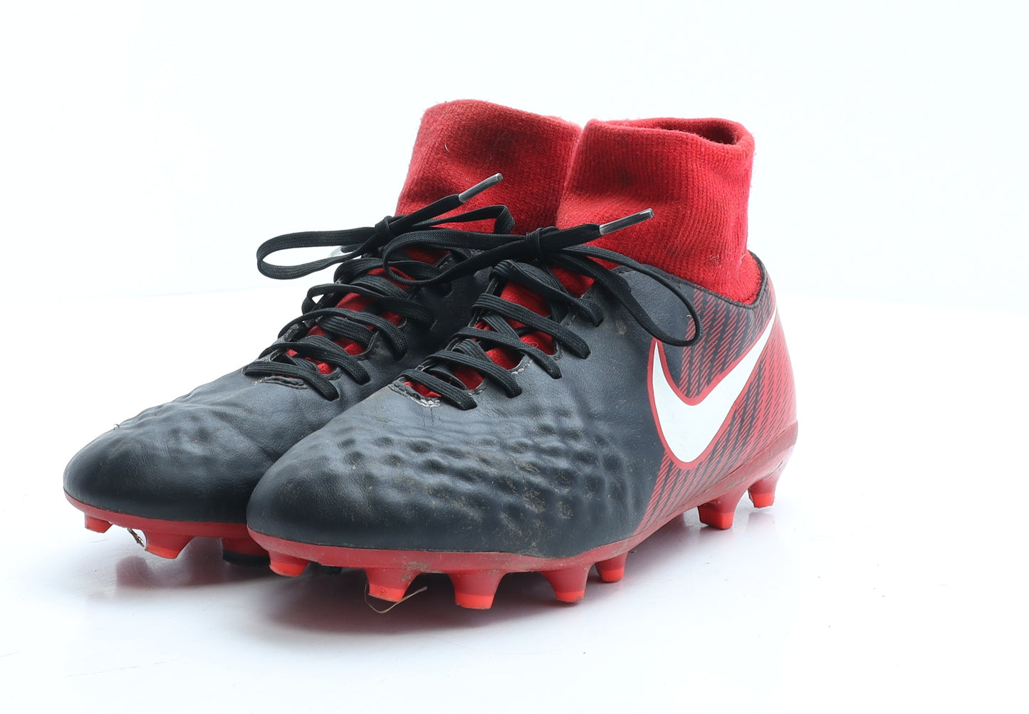 Nike Boys Black Geometric Polyester Trainer UK 5 EUR 38 - Football boots