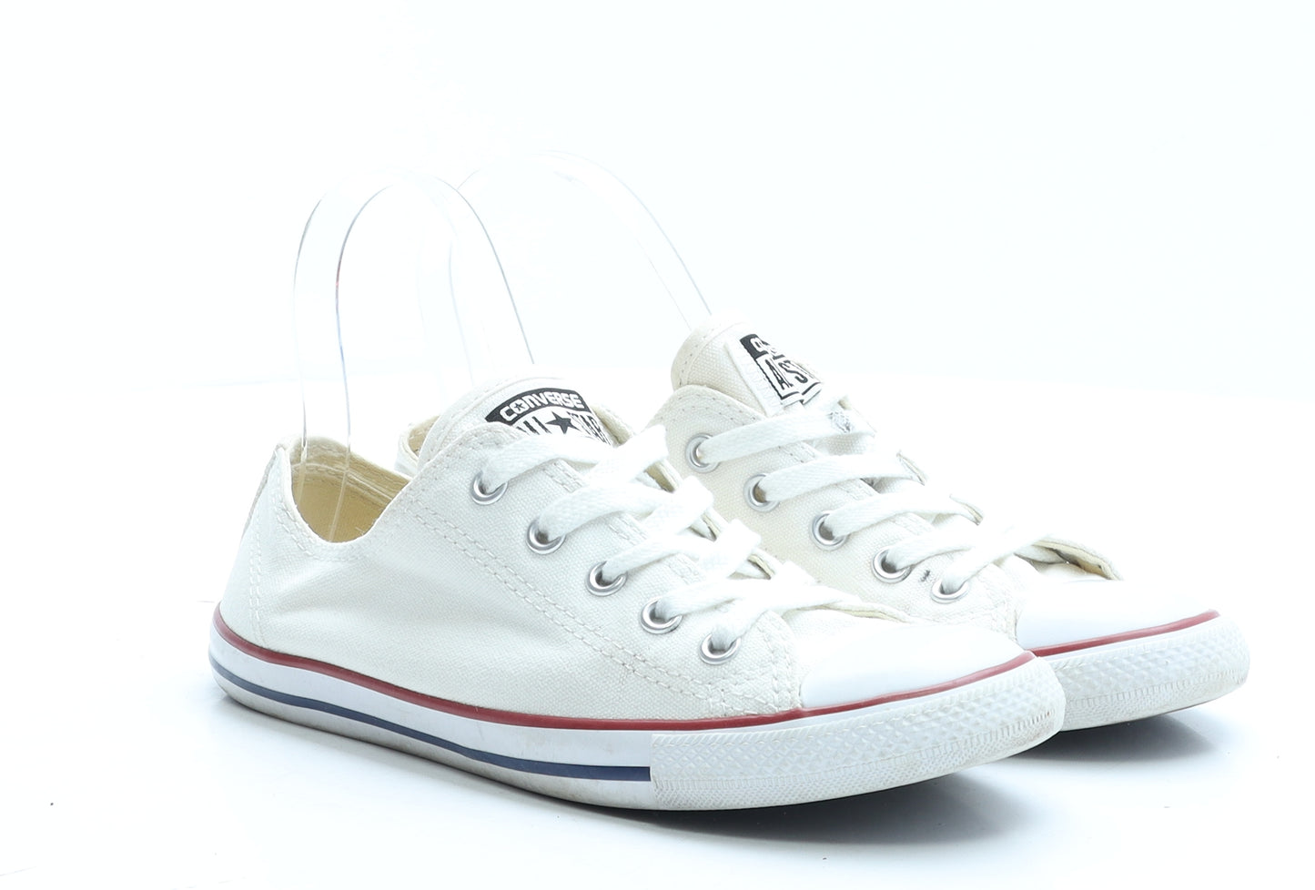 Converse Womens White Polyester Trainer UK 4 EUR 37
