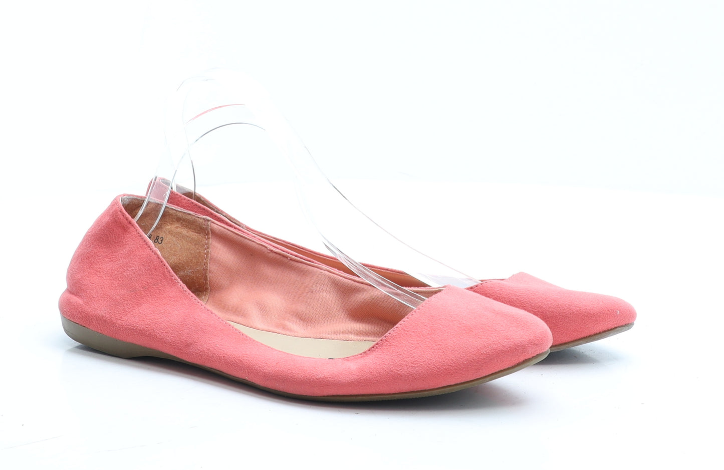 New Look Womens Pink Polyester Ballet Flat UK 7 EUR 40