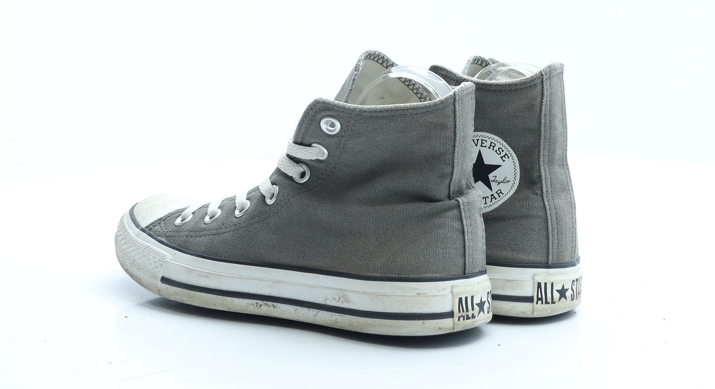 Converse Womens Grey Polyester Trainer UK 5 EUR 38.5