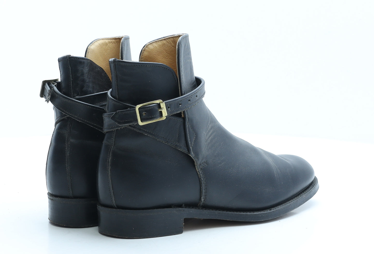 Regent Womens Black Leather Bootie Boot UK 4.5