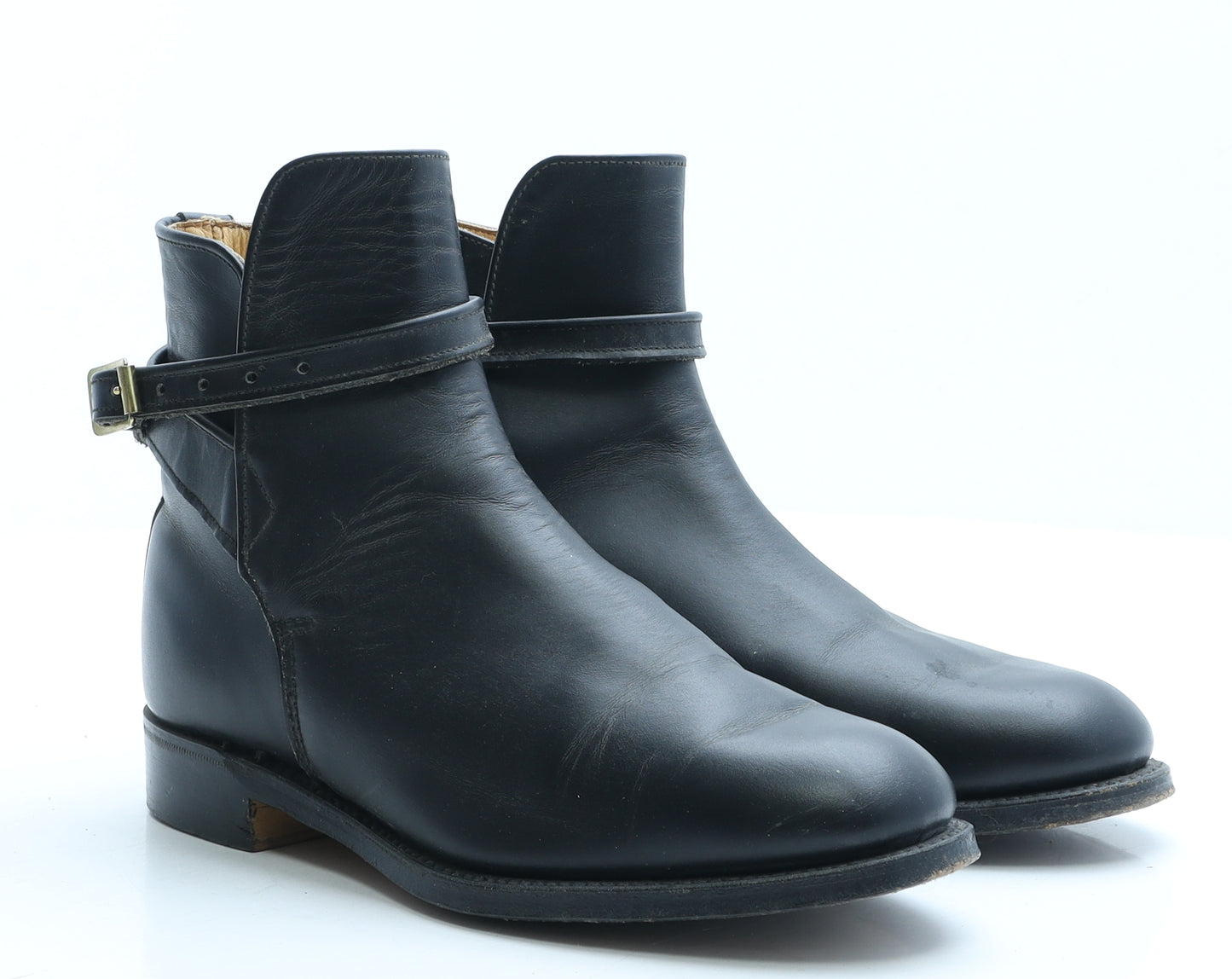 Regent Womens Black Leather Bootie Boot UK 4.5