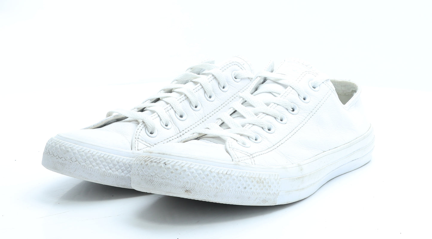 Converse Mens White Leather Trainer UK 11 EUR 45