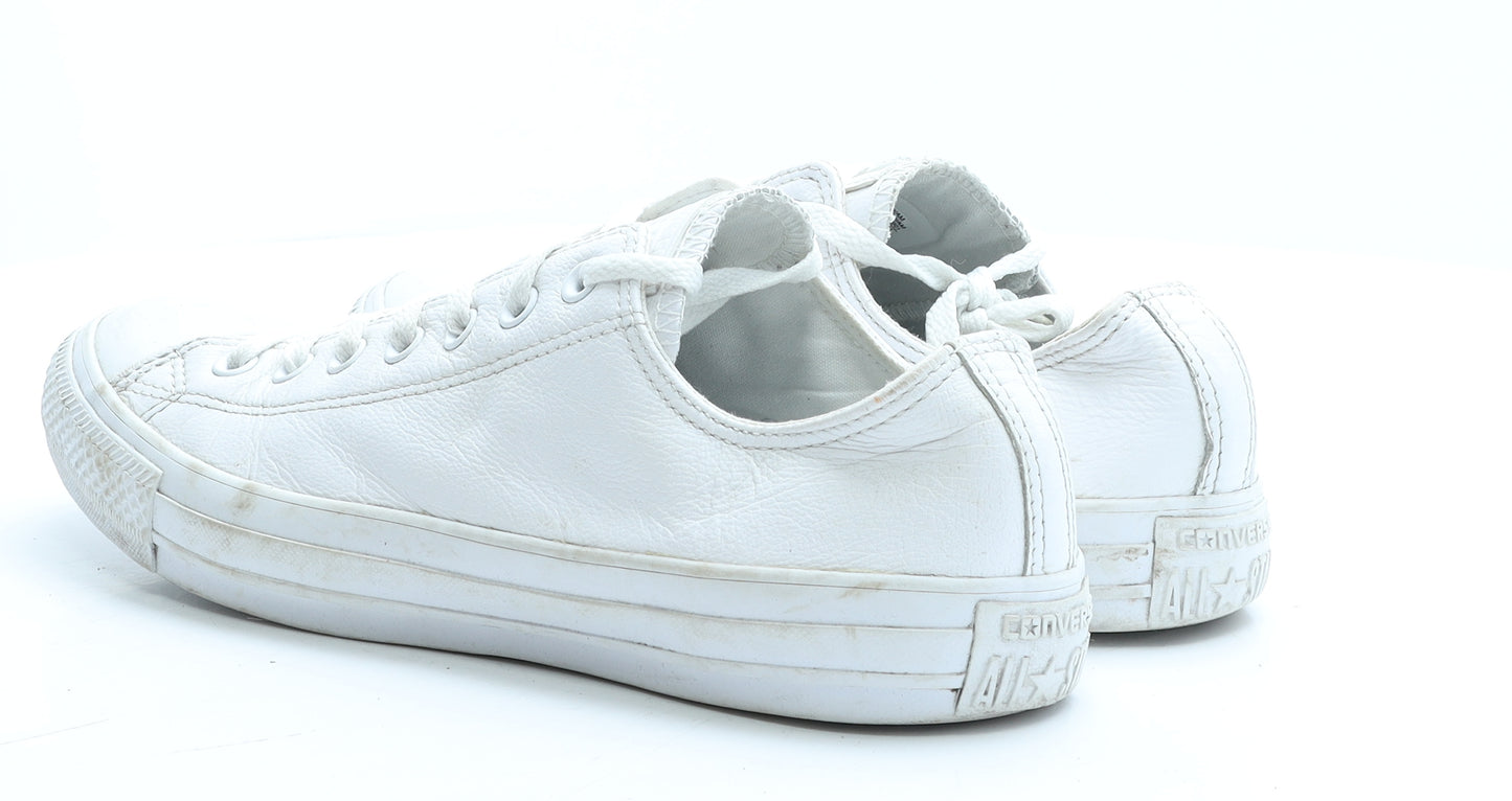 Converse Mens White Leather Trainer UK 11 EUR 45