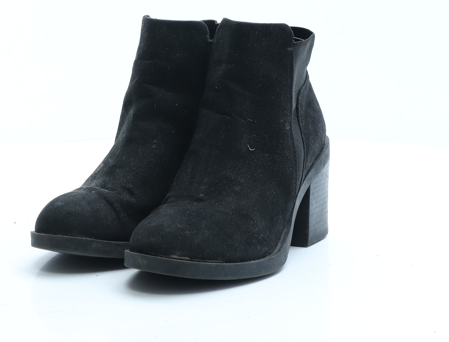 Topshop Womens Black Polyester Bootie Boot UK 3 EUR 36