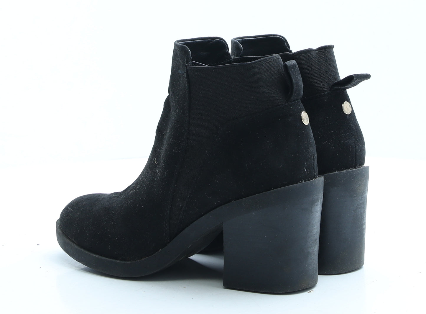 Topshop Womens Black Polyester Bootie Boot UK 3 EUR 36