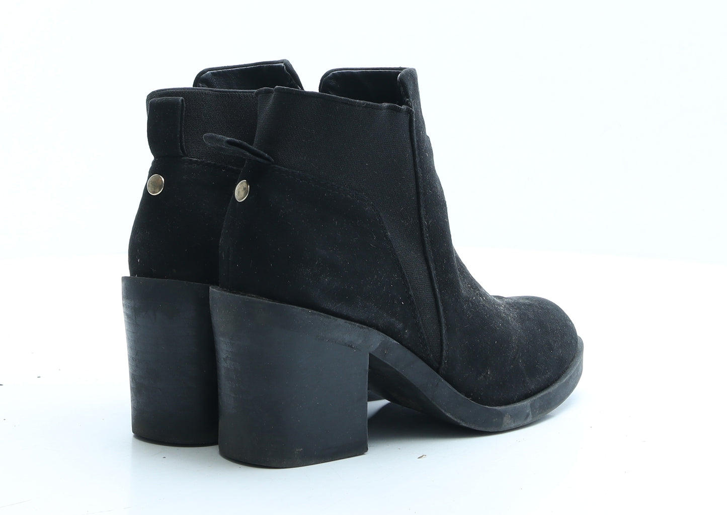 Topshop Womens Black Polyester Bootie Boot UK 3 EUR 36