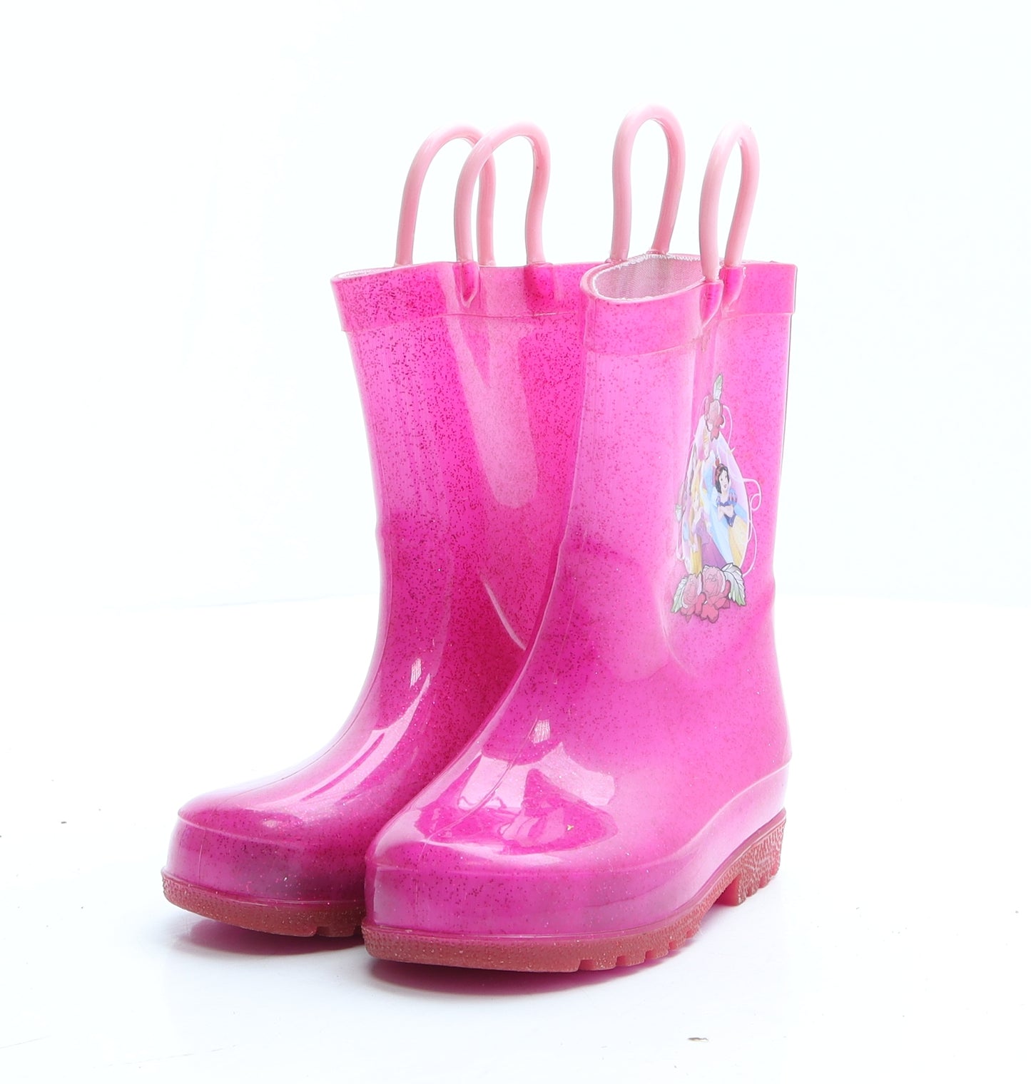 Disney Girls Pink Rubber Wellies Boot UK 8 EUR 26 - Disney Princess