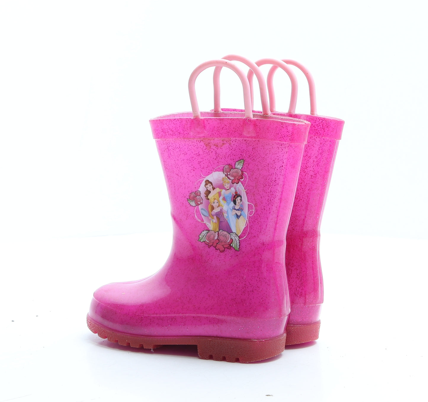Disney Girls Pink Rubber Wellies Boot UK 8 EUR 26 - Disney Princess