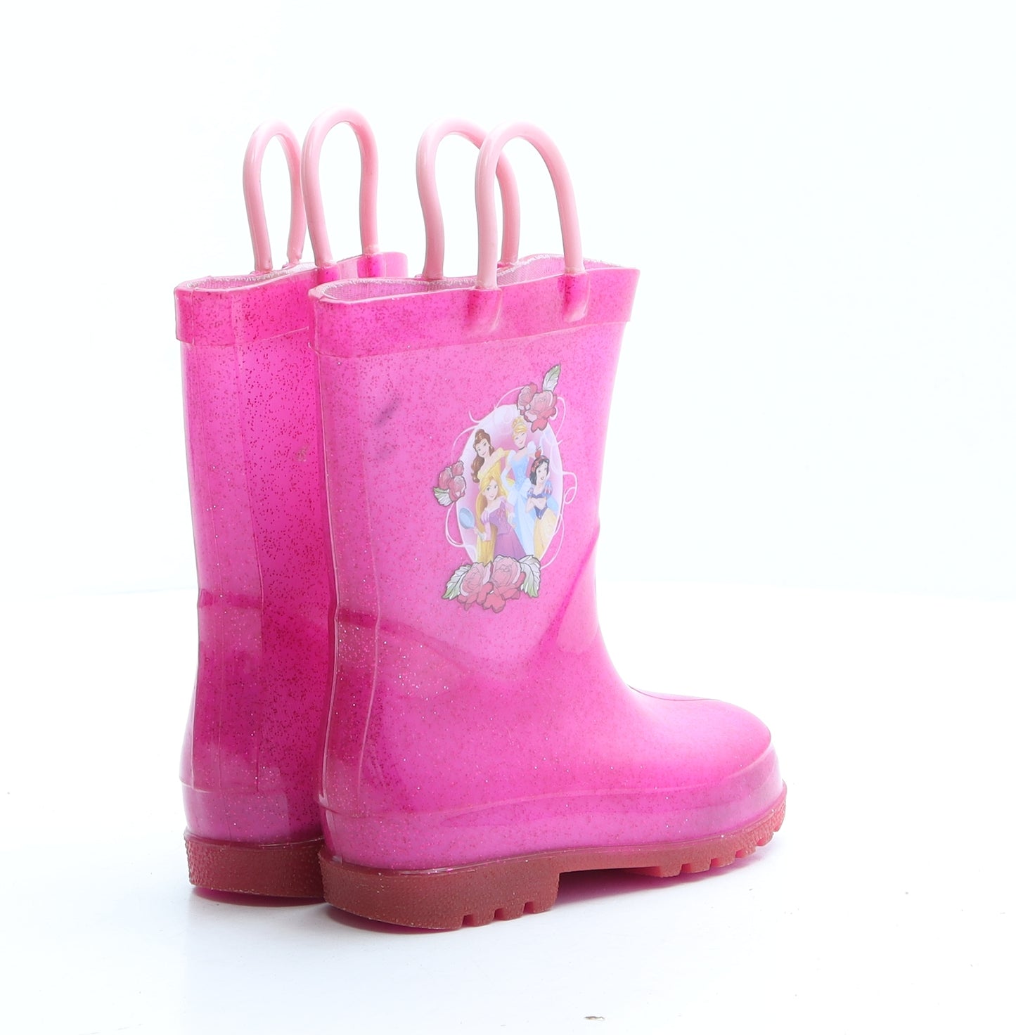Disney Girls Pink Rubber Wellies Boot UK 8 EUR 26 - Disney Princess