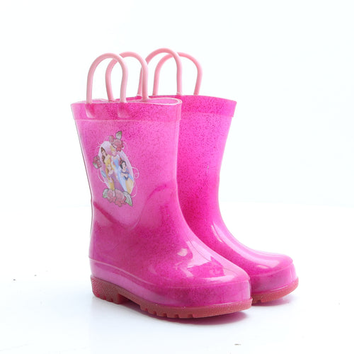 Disney Girls Pink Rubber Wellies Boot UK 8 EUR 26 - Disney Princess