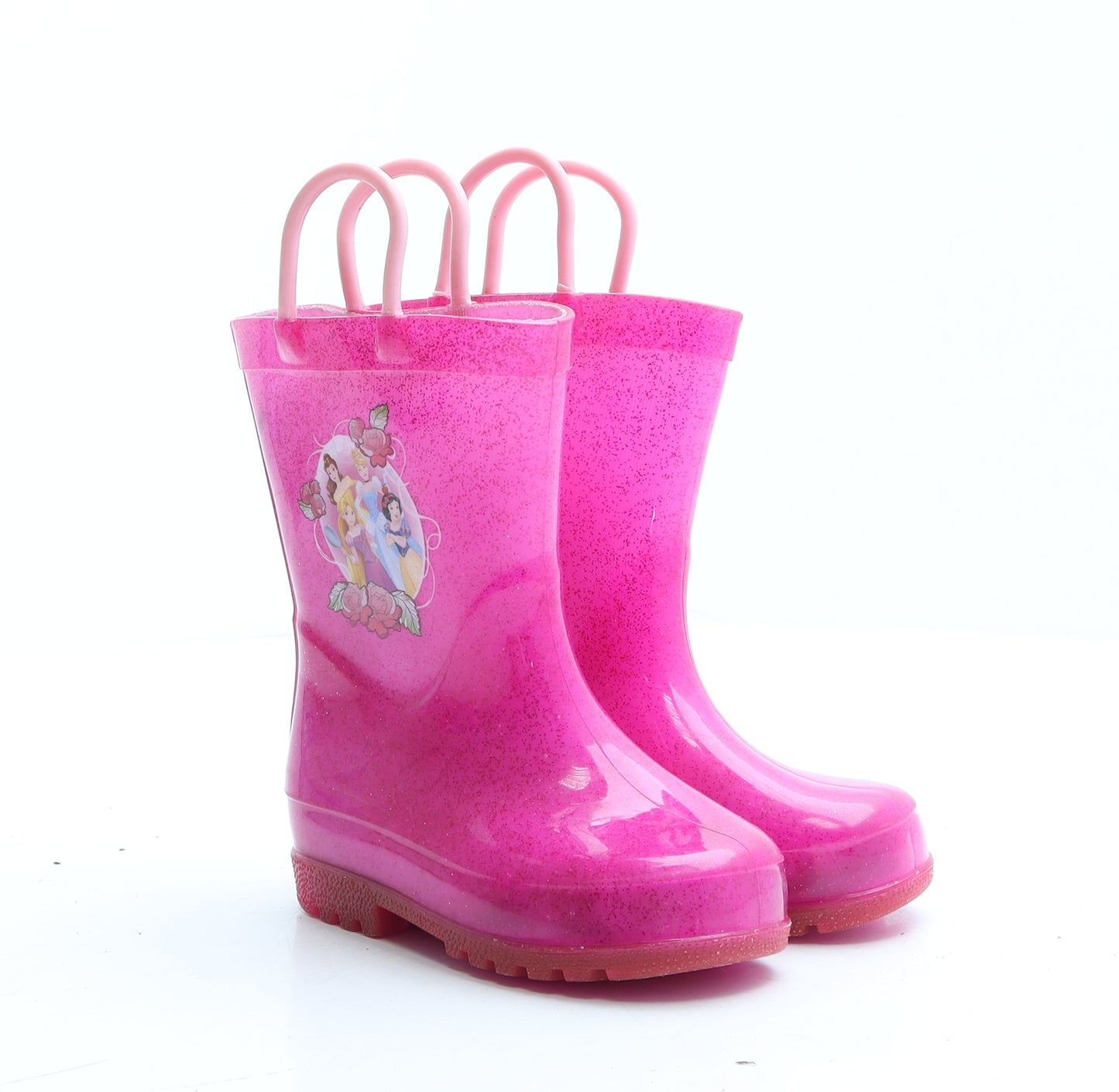 Disney Girls Pink Rubber Wellies Boot UK 8 EUR 26 - Disney Princess