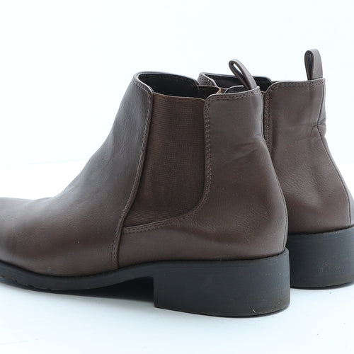 George Womens Brown Faux Leather Chelsea Boot UK 6 EUR 39