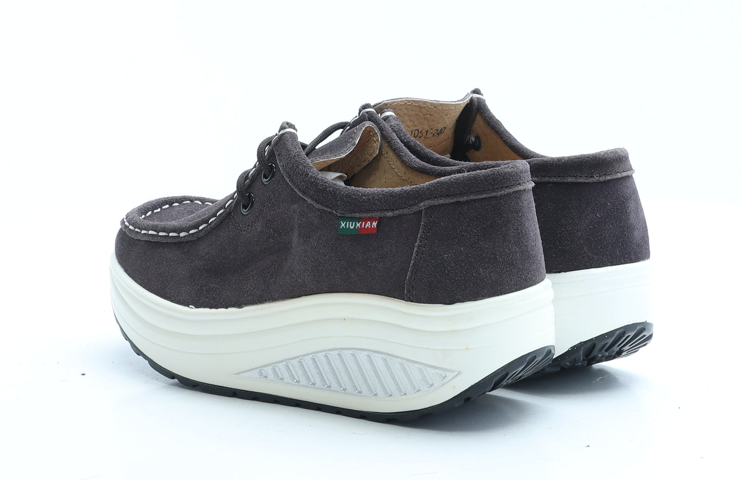 Shenn Womens Brown Polyester Trainer Casual UK 4